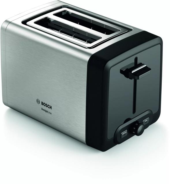 Тостер Bosch TAT4P420, Toaster,DesignLine, Stainless steel, 820-970 W, Auto power off, Defrost and warm setting, Lifting high