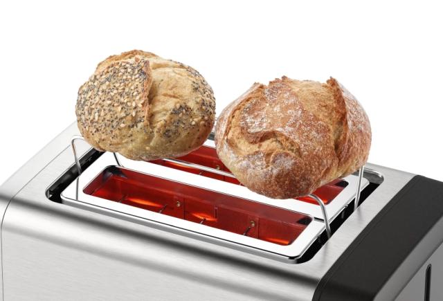 Тостер Bosch TAT4P420, Toaster,DesignLine, Stainless steel, 820-970 W, Auto power off, Defrost and warm setting, Lifting high