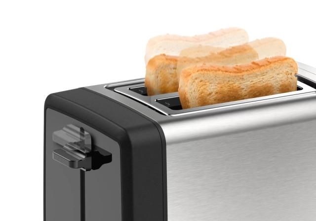 Тостер Bosch TAT4P420, Toaster,DesignLine, Stainless steel, 820-970 W, Auto power off, Defrost and warm setting, Lifting high