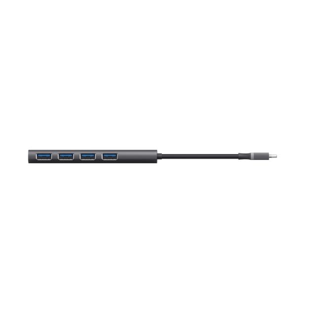 USB хъб TRUST Halyx 4-PORT USB-C HUB