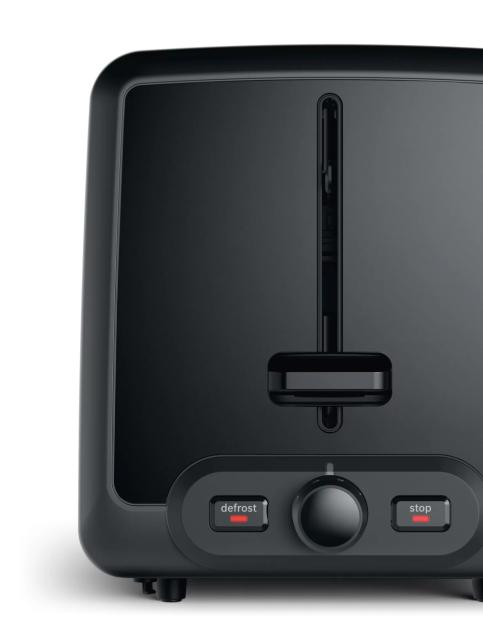 Тостер Bosch TAT4P424, Toaster, DesignLine, 820-970 W, Auto power off, Defrost and warm setting, Lifting high, Red
