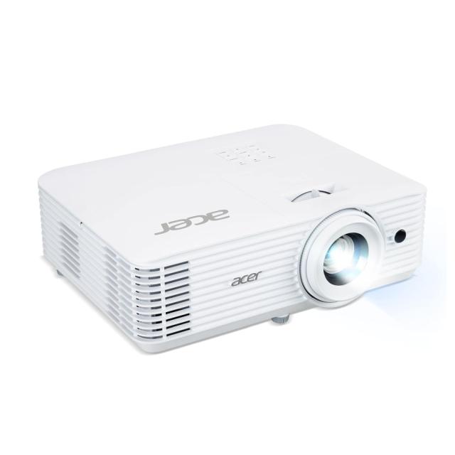 Мултимедиен проектор Acer Projector H6546Ki, DLP, 1080p (1920x1080), 5200 ANSI Lm, 10 000:1, 3D, 24/7 operation, Auto Keystone, DC power on, 2xHDMI, RS232, Audio in/out, WiFi (kit incl.), Bag, 1x3W, 2.95Kg, White + Logitech Wireless Presenter R400