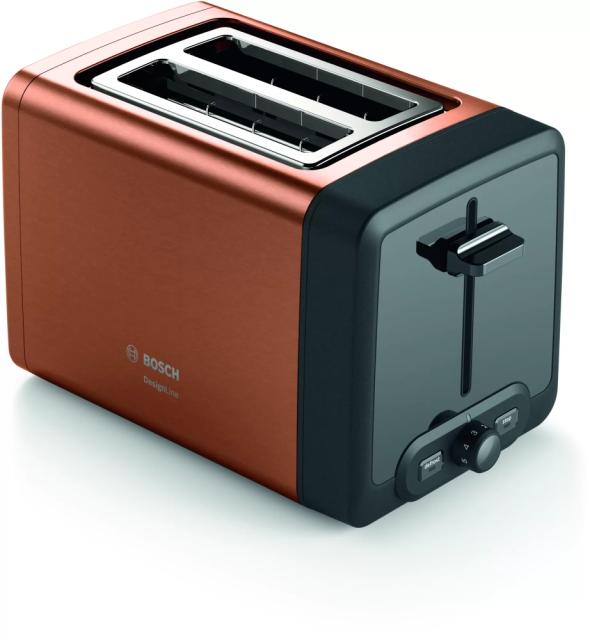 Тостер Bosch TAT4P429, Toaster,DesignLine, 820-970 W, Auto power off, Defrost and warm setting, Lifting high, Honey