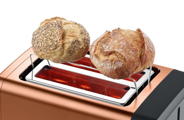 Тостер Bosch TAT4P429, Toaster,DesignLine, 820-970 W, Auto power off, Defrost and warm setting, Lifting high, Honey