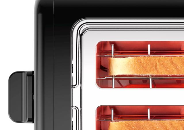 Тостер Bosch TAT3P423, Compact toaster,DesignLine, 820-970 W, Auto power off, Defrost and warm setting, Lifting high, Black