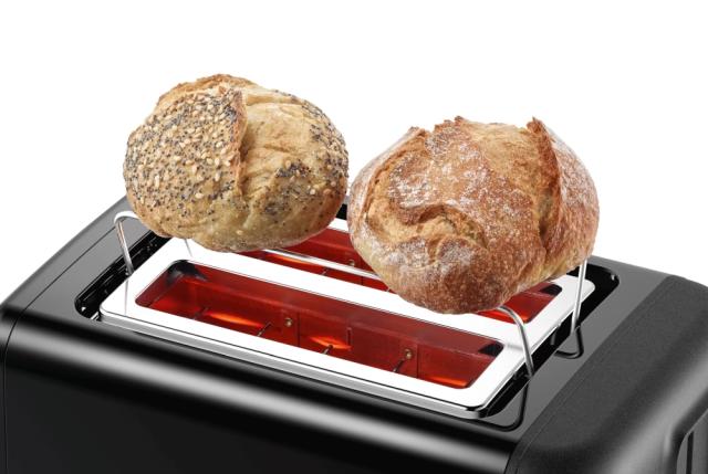 Тостер Bosch TAT3P423, Compact toaster,DesignLine, 820-970 W, Auto power off, Defrost and warm setting, Lifting high, Black