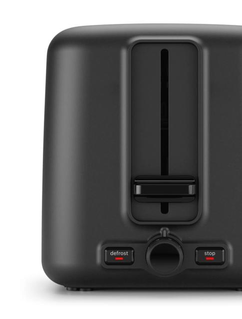 Тостер Bosch TAT3P423, Compact toaster,DesignLine, 820-970 W, Auto power off, Defrost and warm setting, Lifting high, Black