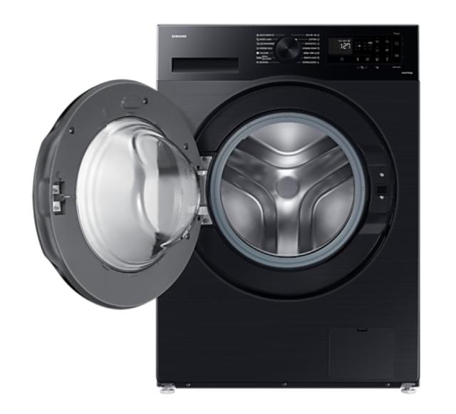 Пералня Samsung WW90CGC04DABLE, Washing Machine, 9 kg, 1400 rpm,  Digital inverter motor, Energy Efficiency A, Spin Efficiency B, Eco Bubble, Bubble Soak, Hygiene Steam, WiFi , Smart Things, AI Energy mode, Black Inox