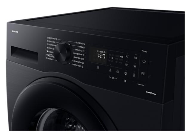 Пералня Samsung WW90CGC04DABLE, Washing Machine, 9 kg, 1400 rpm,  Digital inverter motor, Energy Efficiency A, Spin Efficiency B, Eco Bubble, Bubble Soak, Hygiene Steam, WiFi , Smart Things, AI Energy mode, Black Inox