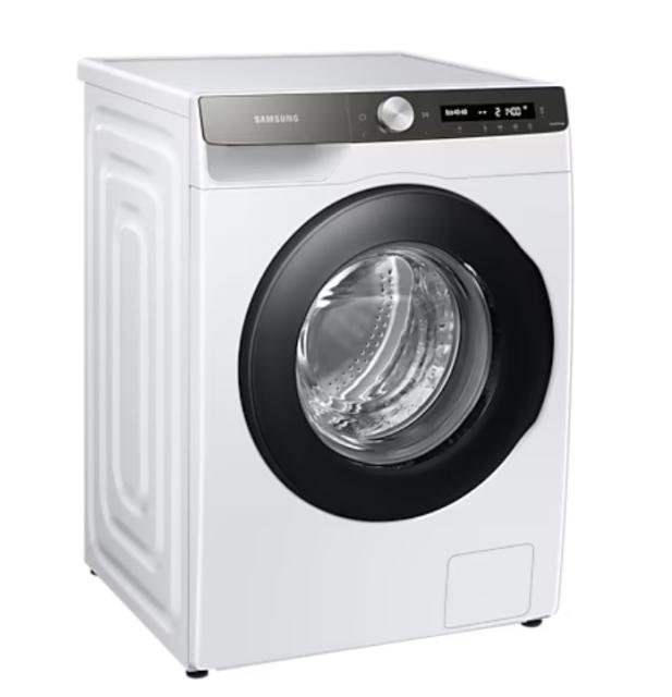 Пералня Samsung WW80T534DATAS7, Washing Machine, 8 kg, 1400 rpm,  Digital inverter motor, Energy Efficiency A, Spin Efficiency B, AI Control, Auto dispense, Eco Bubble, Bubble Soak, Hygiene Steam, WiFi , Smart Things, AI Energy mode, White, Black doo