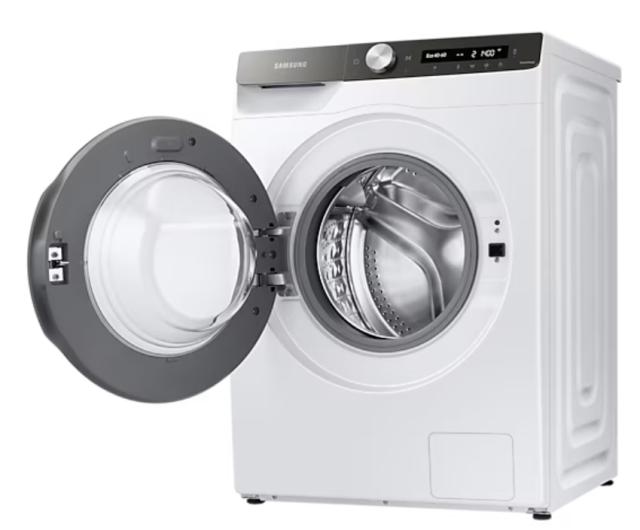 Пералня Samsung WW80T534DATAS7, Washing Machine, 8 kg, 1400 rpm,  Digital inverter motor, Energy Efficiency A, Spin Efficiency B, AI Control, Auto dispense, Eco Bubble, Bubble Soak, Hygiene Steam, WiFi , Smart Things, AI Energy mode, White, Black doo