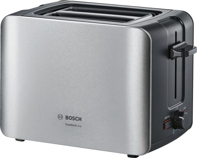 Тостер Bosch TAT6A913, Toaster, ComfortLine, 915-1090 W,  Auto power off, Defrost and warm setting, Lifting high, Silver