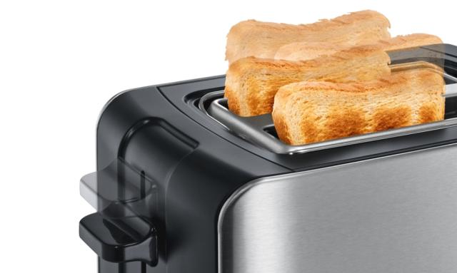 Тостер Bosch TAT6A913, Toaster, ComfortLine, 915-1090 W,  Auto power off, Defrost and warm setting, Lifting high, Silver