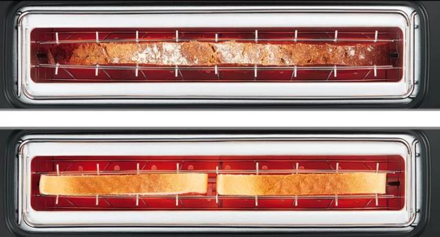 Тостер Bosch TAT6A803, Toaster with long slot ComfortLine, 915-1090 W, For 1 long or 2 small slices of toast, Defrost and warm setting, High lifting, Stainless steel