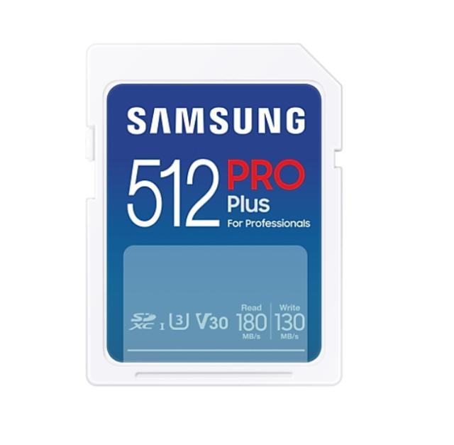 Памет Samsung 512GB SD PRO Plus + USB Reader, Class10, Read 180MB/s - Write 130MB/s