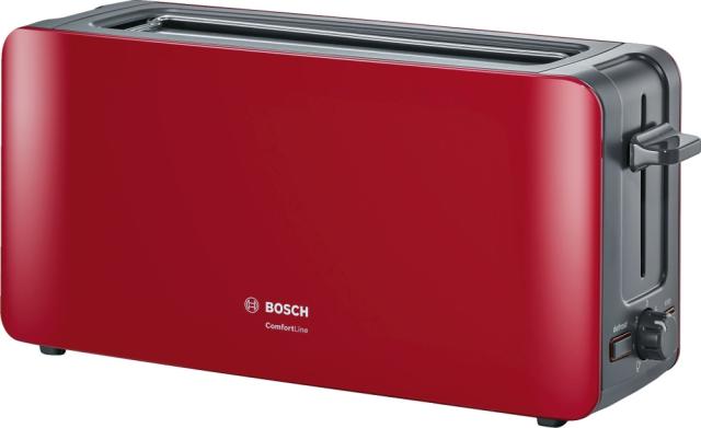 Тостер Bosch TAT6A004, Plastic toaster CompactClass, 825-980 W, For 1 long or 2 small slices of toast, white/light gray