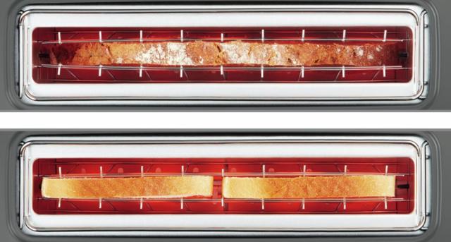 Тостер Bosch TAT6A004, Plastic toaster CompactClass, 825-980 W, For 1 long or 2 small slices of toast, white/light gray