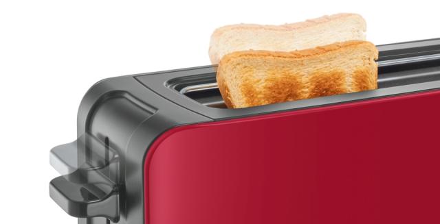 Тостер Bosch TAT6A004, Plastic toaster CompactClass, 825-980 W, For 1 long or 2 small slices of toast, white/light gray