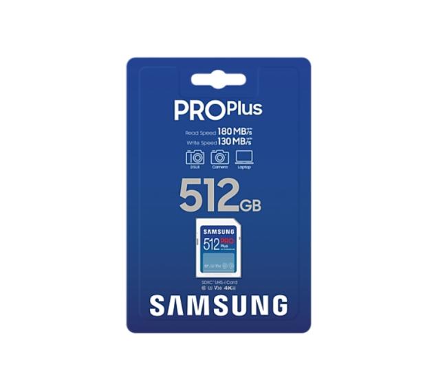 Памет Samsung 512GB SD Card PRO Plus, UHS-I, Class10, Read 180MB/s - Write 130MB/s