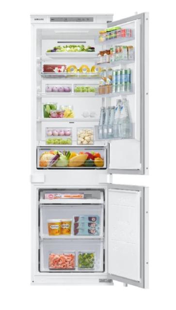 Хладилник Samsung BRB26602FWW/EF, Refrigerator integrated, Fridge Freezer, 267l (193l/74l), SpaceMax, No Frost, All-Around Cooling, Fresh Zone, DIT, Energy Efficiency F, H 177.5 cm, White