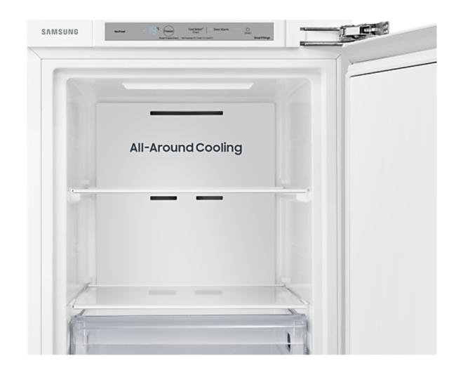 Фризер Samsung BRZ22610EWW/EF, Freezer with 1 built-in door, 218l, SpaceMax, No Frost, All-Around Cooling, Fresh Zone, DIT, Energy Efficiency E, H 177.5 cm, SmartThings AI Energy Mode, Wi-Fi, Snow White