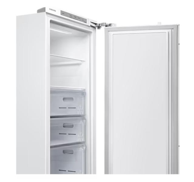 Фризер Samsung BRZ22610EWW/EF, Freezer with 1 built-in door, 218l, SpaceMax, No Frost, All-Around Cooling, Fresh Zone, DIT, Energy Efficiency E, H 177.5 cm, SmartThings AI Energy Mode, Wi-Fi, Snow White