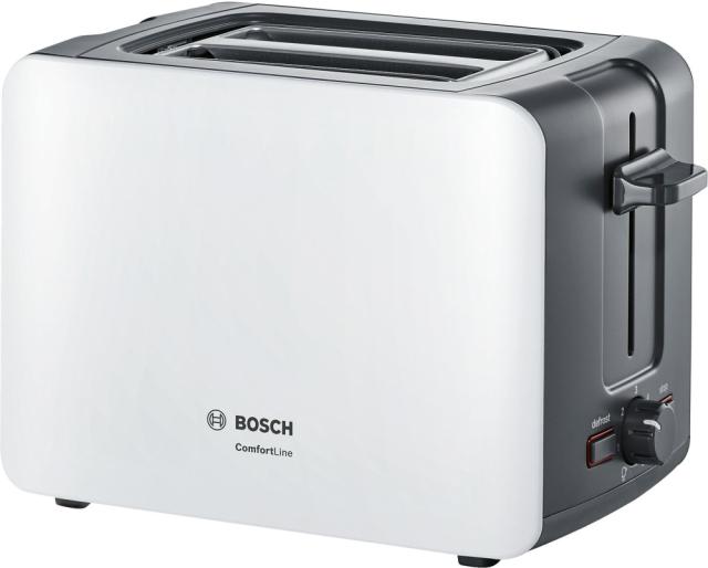 Тостер Bosch TAT6A111, Toaster, ComfortLine, 915-1090 W,  Auto power off, Defrost and warm setting, Lifting high, White
