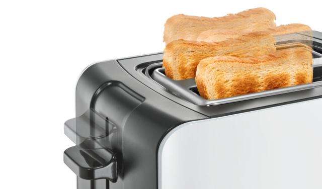Тостер Bosch TAT6A111, Toaster, ComfortLine, 915-1090 W,  Auto power off, Defrost and warm setting, Lifting high, White