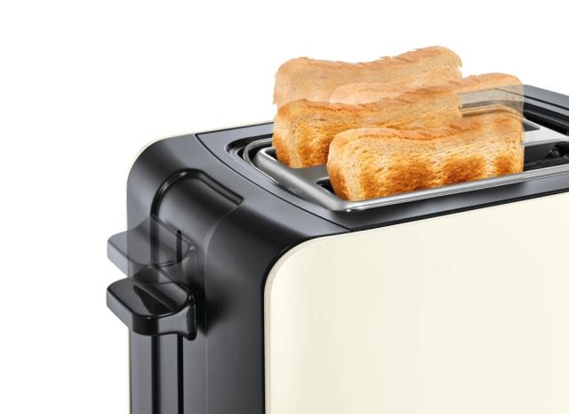 Тостер Bosch TAT6A117, Toaster, ComfortLine, 915-1090 W, Auto power off, Defrost and warm setting, Lifting high, Beige