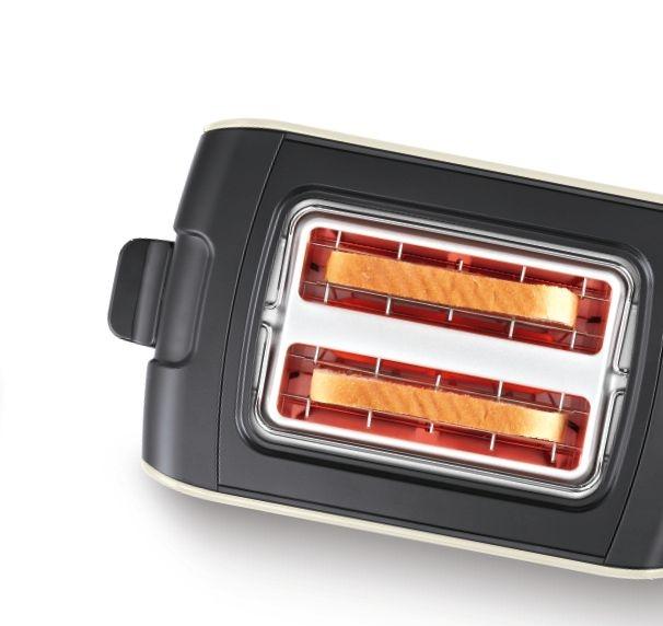 Тостер Bosch TAT6A117, Toaster, ComfortLine, 915-1090 W, Auto power off, Defrost and warm setting, Lifting high, Beige