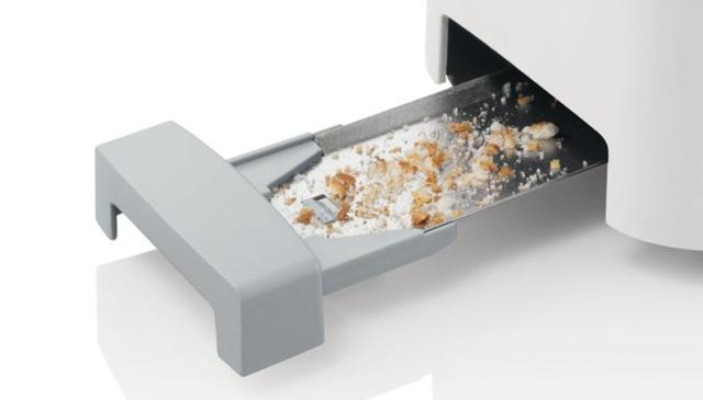 Тостер Bosch TAT3A001, Plastic toaster CompactClass, 825-980 W, For 1 long or 2 small slices of toast, white/light gray