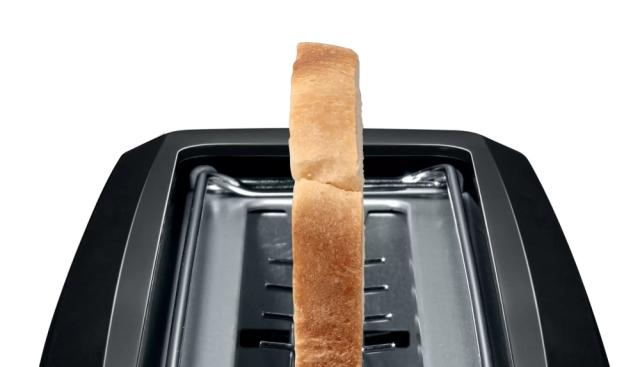 Тостер Bosch TAT3A003, Plastic toaster CompactClass, 825-980 W, For 1 long or 2 small slices of toast, Black