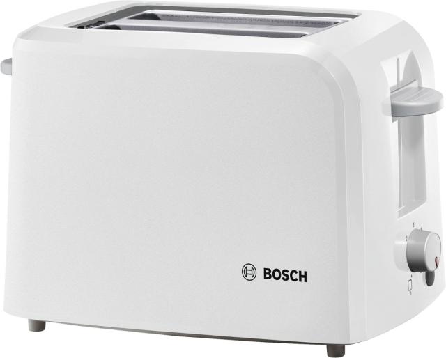 Тостер Bosch TAT3A011, Toaster, CompactClass, 825-980 W, Auto power off, Lifting high, White