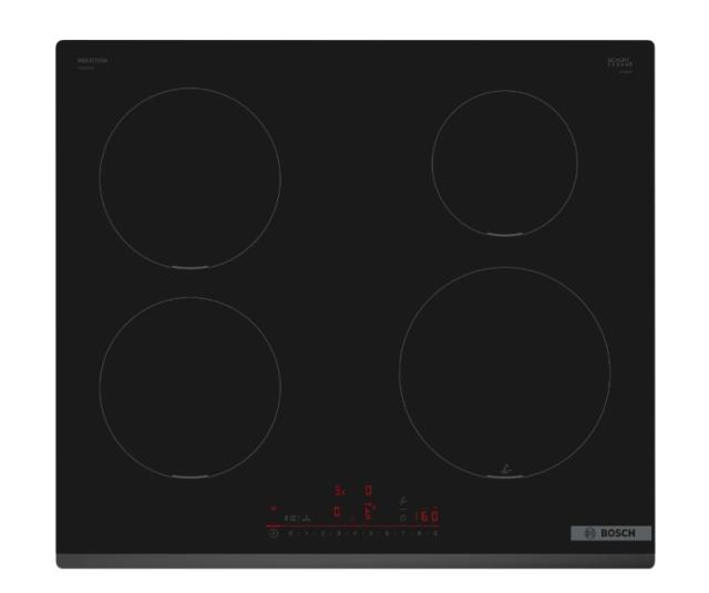 Готварски плот Bosch PIE631HC1E, SER6, Induction electric cooktop, 60 cm, 4 zones, Ring Zone, DirectSelect, PerfectFry Plus, HC, Black