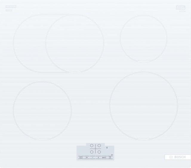 Готварски плот Bosch PIF612BB1E, SER6, Induction hob, 60cm, surface mount without frame, TouchSelect, 4 zones, RoasterZone, PowerBoost, White
