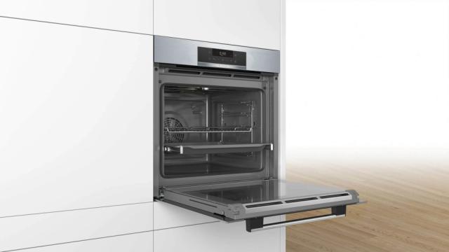 Фурна Bosch HBA372ES0, SER4, 71 l, Pyrolytic+Hydrolytic cleaning, AutoPilot 10, Telescopic guides on 1 level, LED Touch Control, Energy efficiency A, Stainless steel