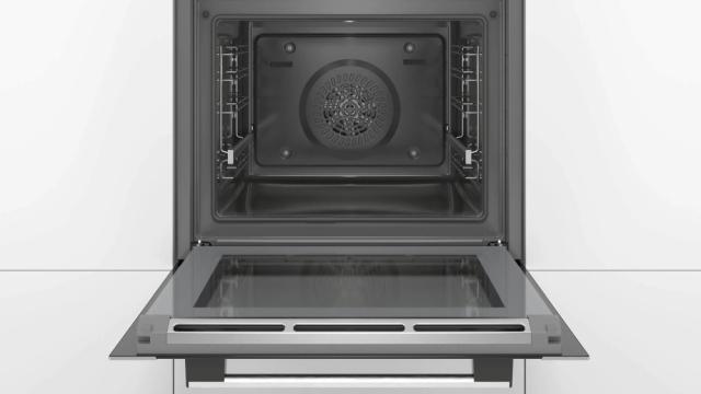 Фурна Bosch HBA372ES0, SER4, 71 l, Pyrolytic+Hydrolytic cleaning, AutoPilot 10, Telescopic guides on 1 level, LED Touch Control, Energy efficiency A, Stainless steel