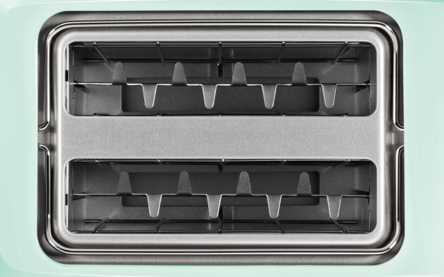 Тостер Bosch TAT3A012, Plastic compact toaster, 825-980 W, for two slices of toast, mint turquoise/black grey