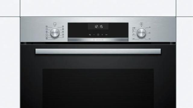 Фурна Bosch HBA5575S0 SER6, 71 l, EcoClean Direct Plus, AutoPilot 10, 3D Hotair, Meat Probe, LCD display with buttons, Energy efficiency A, Stainless steel