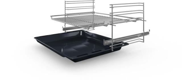 Фурна Bosch HBF153EB0, SER2, 3D HotAir, EcoClean Direct, 66 l, Telescopic guides on 1 level, LED display with sinking buttons, Energy efficiency A, Black