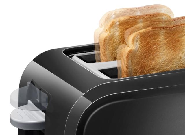 Тостер Bosch TAT3A013, Toaster, CompactClass, 825-980 W, Auto power off, Lifting high, Black