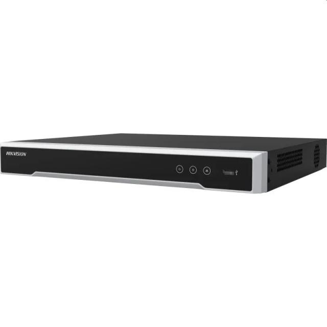 Рекордер HikVision Network recorder, 16 IP Cameras, up to 8 MP (4x1080p/2x4Mpx/1x4K), H.265, 2 SATA HDD up to 8TB, 2 USB, 100Mbit; Video input: HDMI 4K, VGA 1080p