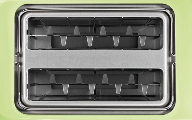 Тостер Bosch TAT3A016, Plastic compact toaster, 825-980 W, for two slices of toast, matcha green/black grey