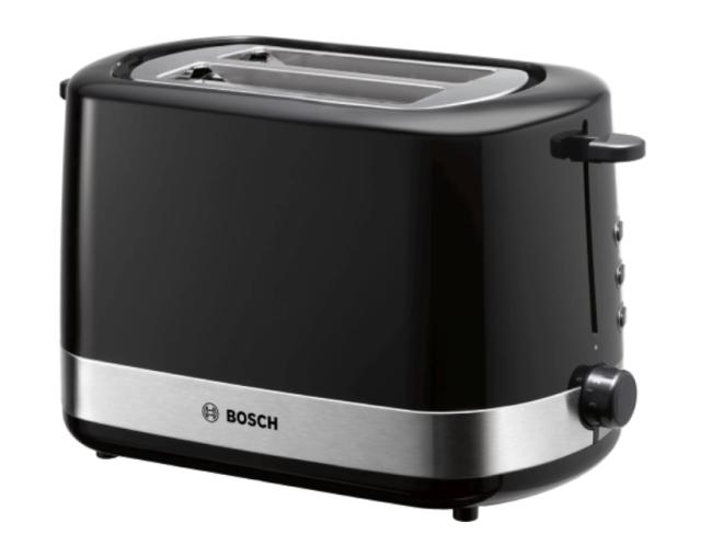 Тостер Bosch TAT7403, Compact Toaster, 800 W, Auto power off, Lifting high, Black