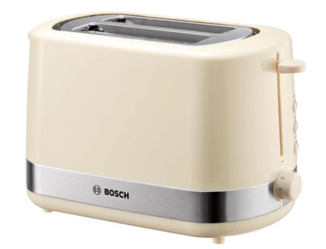 Тостер Bosch TAT7407, Compact Toaster, 800 W, Auto power off, Lifting high, Beige