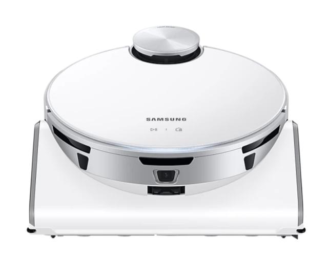 Прахосмукачка Samsung VR50T95735W/GE, Vacuum Cleaner Robot Jet Bot with LiDAR Sensor, 170 W, Dust capacity 0.2 l,  74 dBA, Clean Station, 5-layer filtration system, Fully washable container, Wi-fi, SmartThings, Smoky white