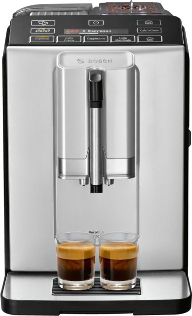 Кафемашина Bosch TIS30321RW, Automatic coffee-espresso machine, VeroCup 300, 1300 W, 1.4 litre, 15 bar, 2 cups, silver