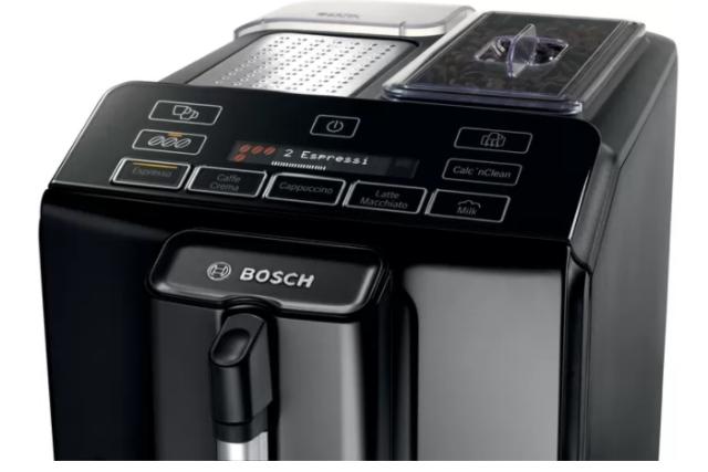 Кафемашина Bosch TIS30329RW, Automatic coffee-espresso machine, VeroCup 300, 1300 W, 1.4 litre, 15 bar, 2 cups, silver