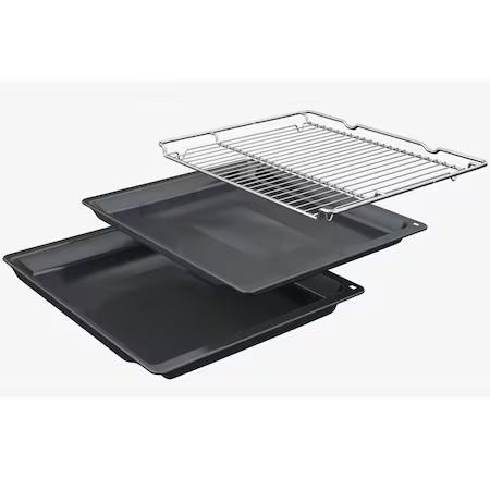 Фурна Bosch HBG7741W1, SER8, Built-in oven 60 x 60 cm, 71 l, TFT touch display, Digital control ring, Hotair Gentle, Air Fry function, A+, Pyrolytic+Hydrolytic, Oven Assistant, Home Connect, White