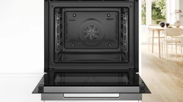 Фурна Bosch HBG7742B1, SER8, Built-in oven 60 x 60 cm, 71 l, TFT touch display, Digital control ring, Hotair Gentle, Air Fry function, Meat Probe, A+, Pyrolytic+Hydrolytic, Oven Assistant, Home Connect, Black